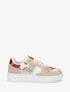 Sneakers à empiècement effet nubuck et détail irisé - Taupe - 1