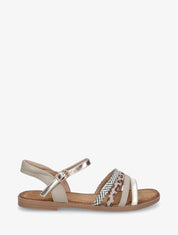 Nu-pieds en simili à brides dépareillés - Vert clair - 1
