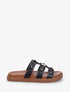 Mules en simili style spartiate - Noir - 1