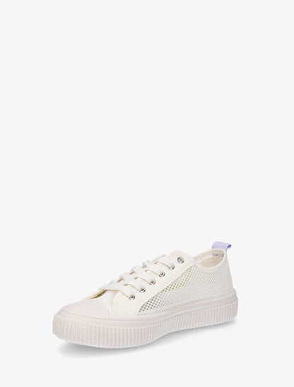 Sneakers unies en toile - Beige - 3
