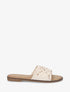 Mules plates en raphia tressé - Beige - 1