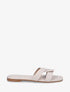 Claquettes en simili à brides entrecroisées - Beige - 1