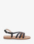 Nu-pieds en simili à détail python - Noir - 1