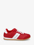 Baskets en suédine à bandes contrastantes - Rouge - 1