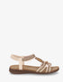 Sandales fantaisies tressées à strass - Beige - 1