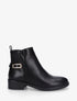 Bottines sanglées en simili - Noir - 1