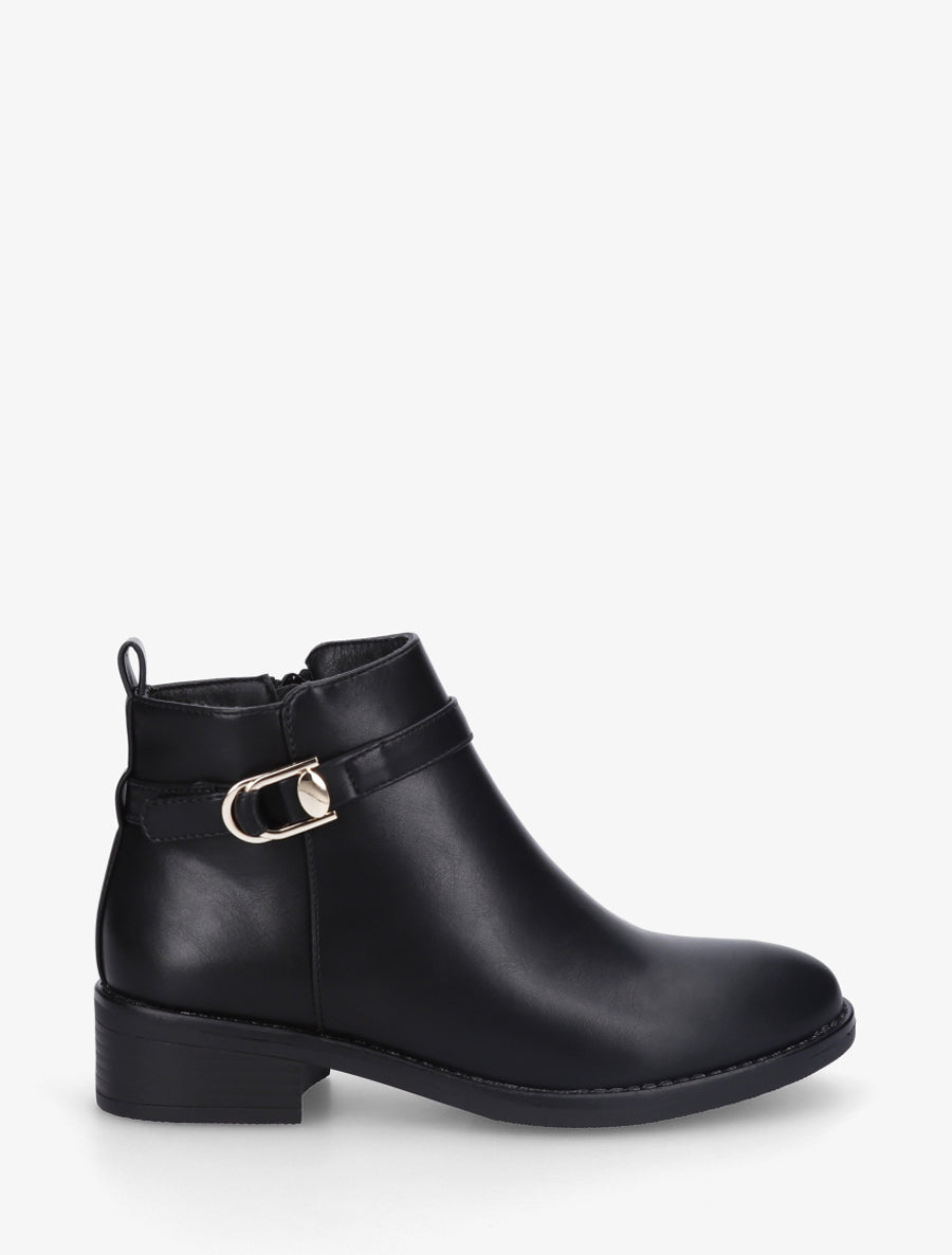 Bottines classiques en simili - Noir - 1