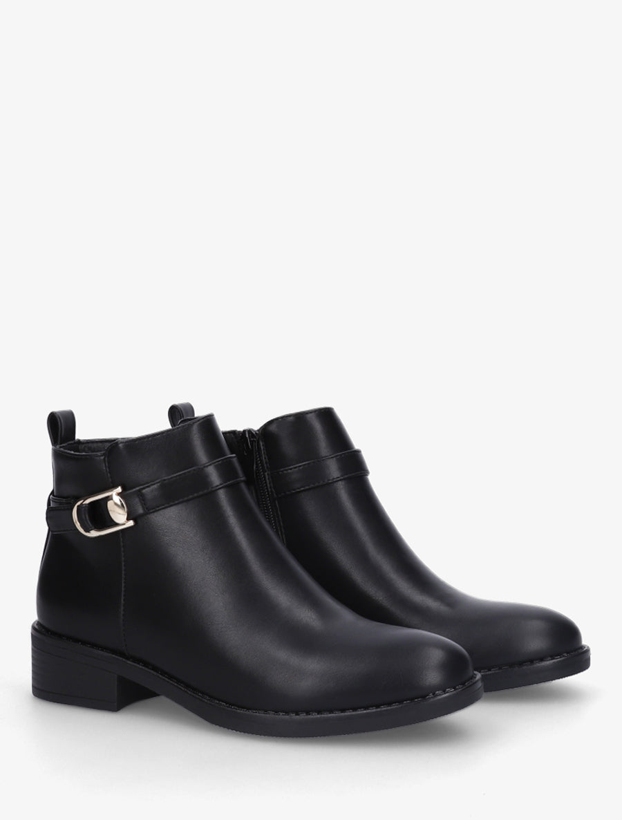 Bottines classiques en simili - Noir - 4