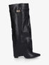 Bottes en simili à revers - Noir - 1
