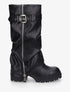 Bottes à revers effet froissé - Noir - 1