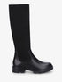 Bottes plates style chaussette - Noir - 1