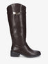 Bottes cavalières en simili - Marron - 1