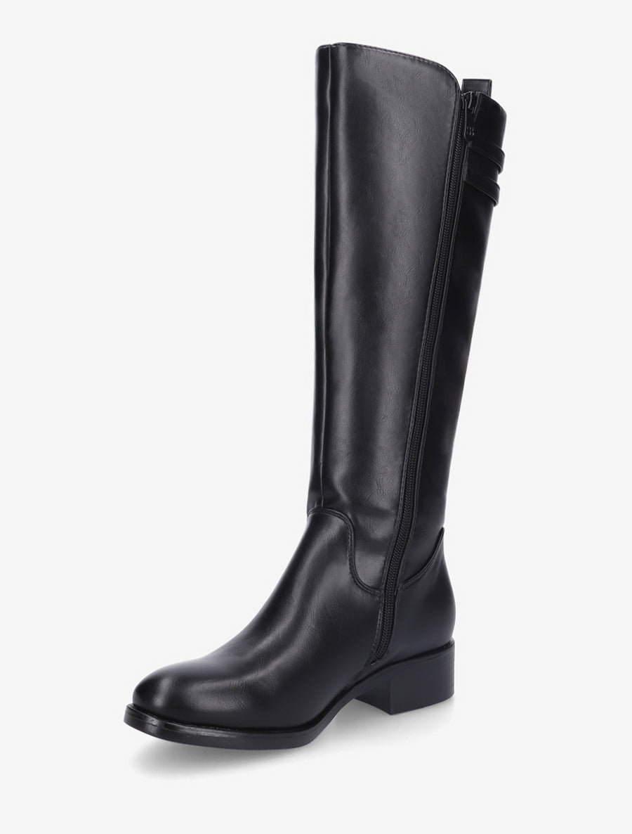 Bottes élastiquées style cavalière - Noir - 3