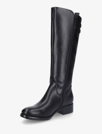 Bottes élastiquées style cavalière - Noir - 3