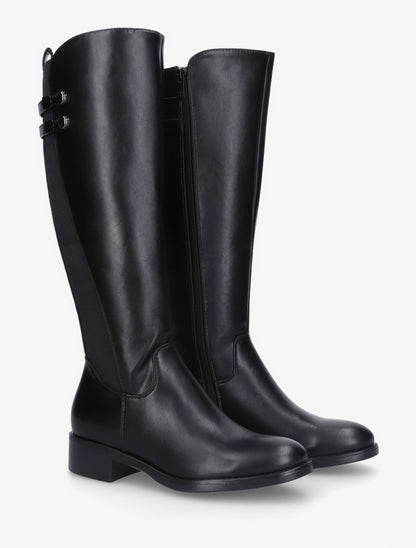 Bottes élastiquées style cavalière - Noir - 4