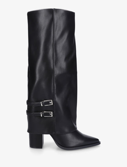 Bottes à revers et double sangles - Noir - 1
