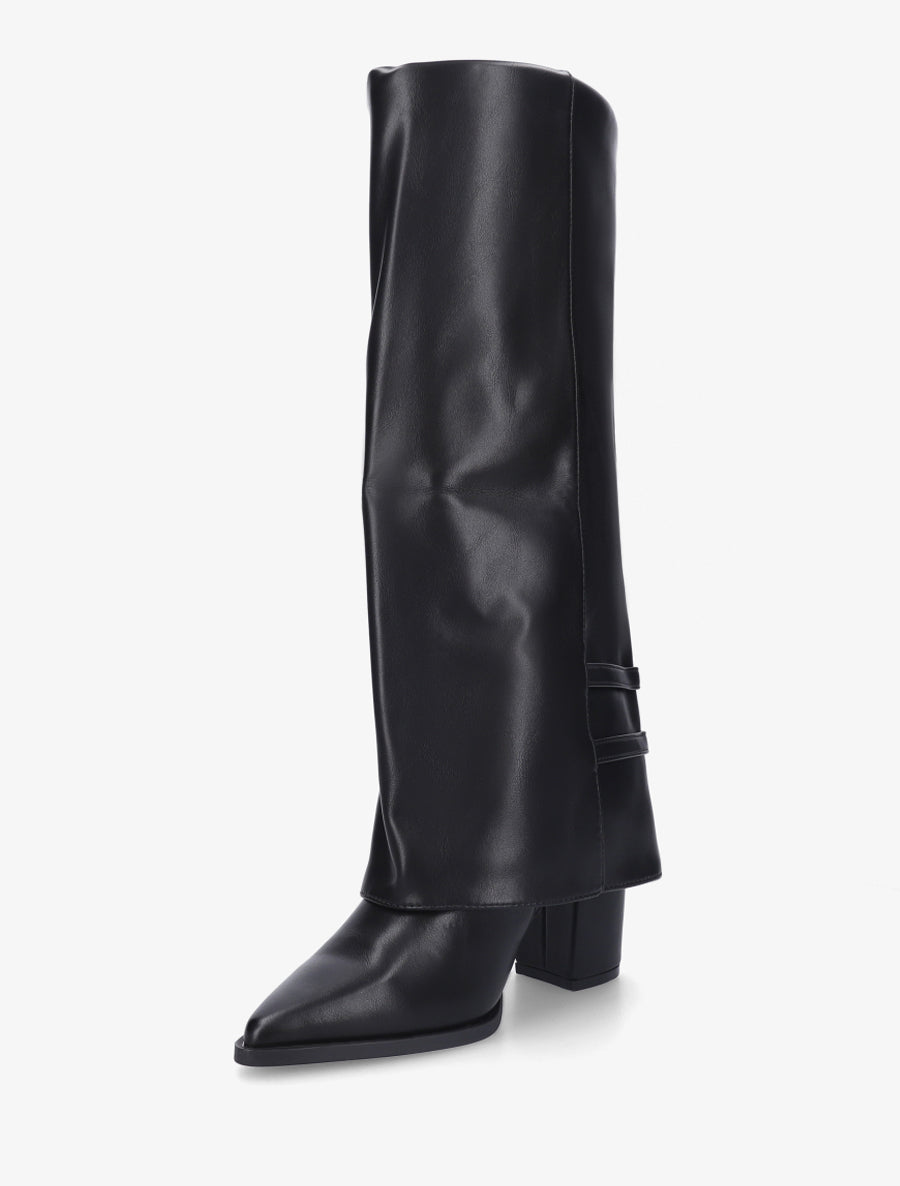 Bottes à revers et double sangles - Noir - 3