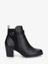 Bottines bimatière à bride latérale - Noir - 1