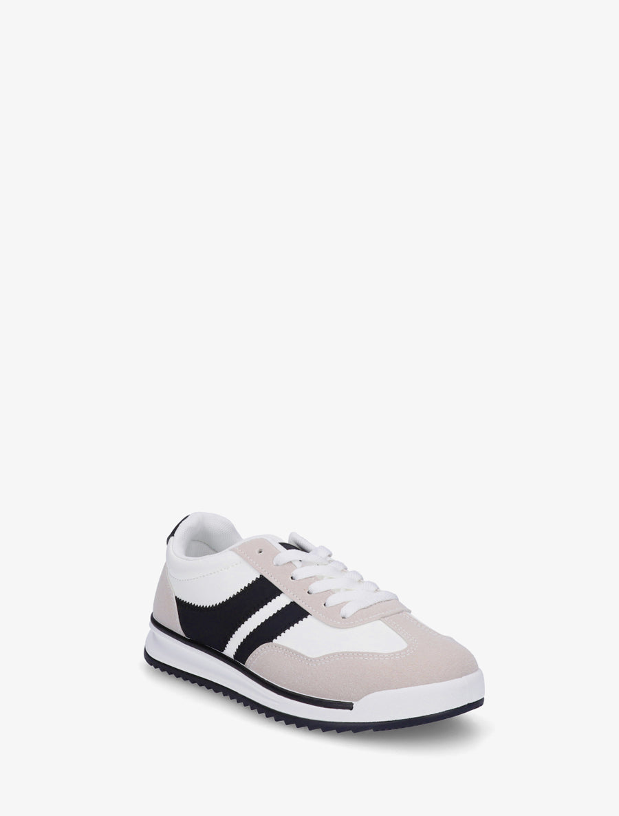 Sneakers à bandes contrastantes - Blanc - 2
