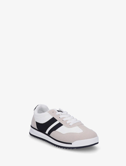 Sneakers à bandes contrastantes - Blanc - 2