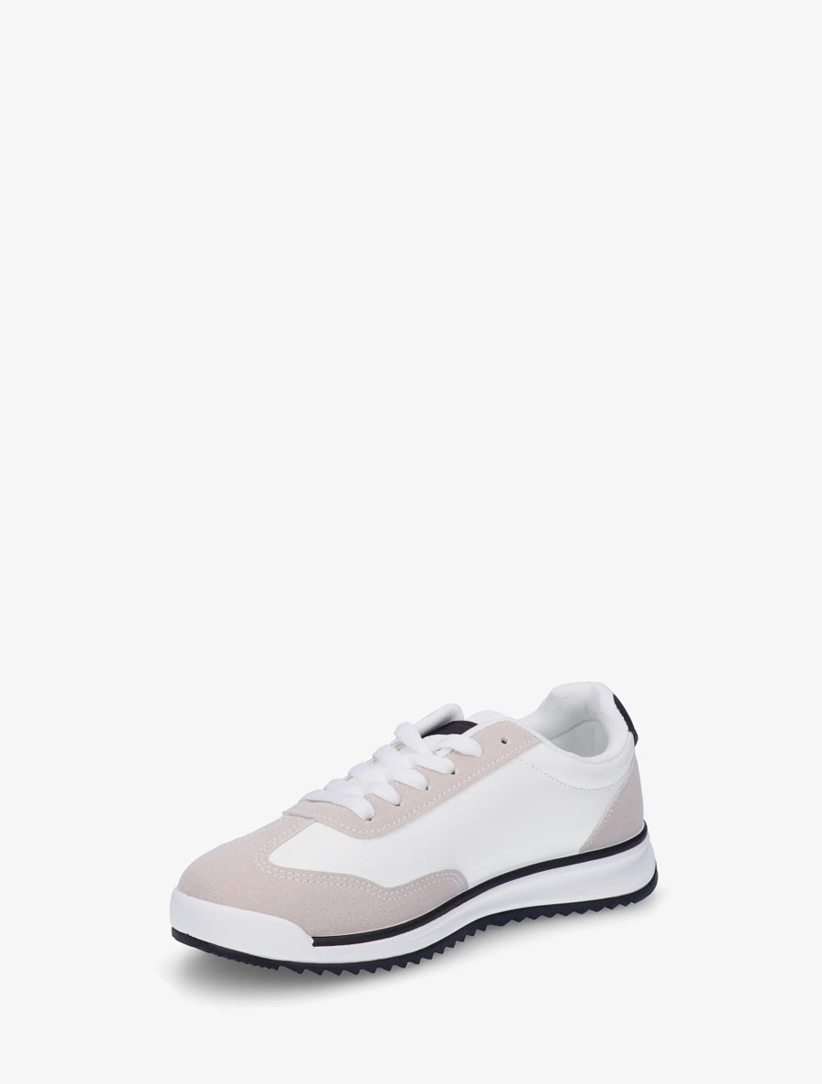 Sneakers à bandes contrastantes - Blanc - 3