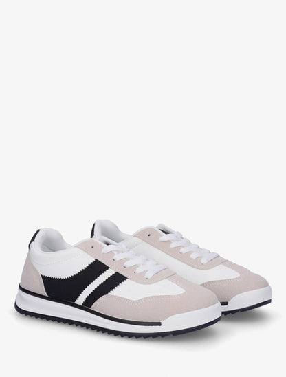 Sneakers à bandes contrastantes - Blanc - 4