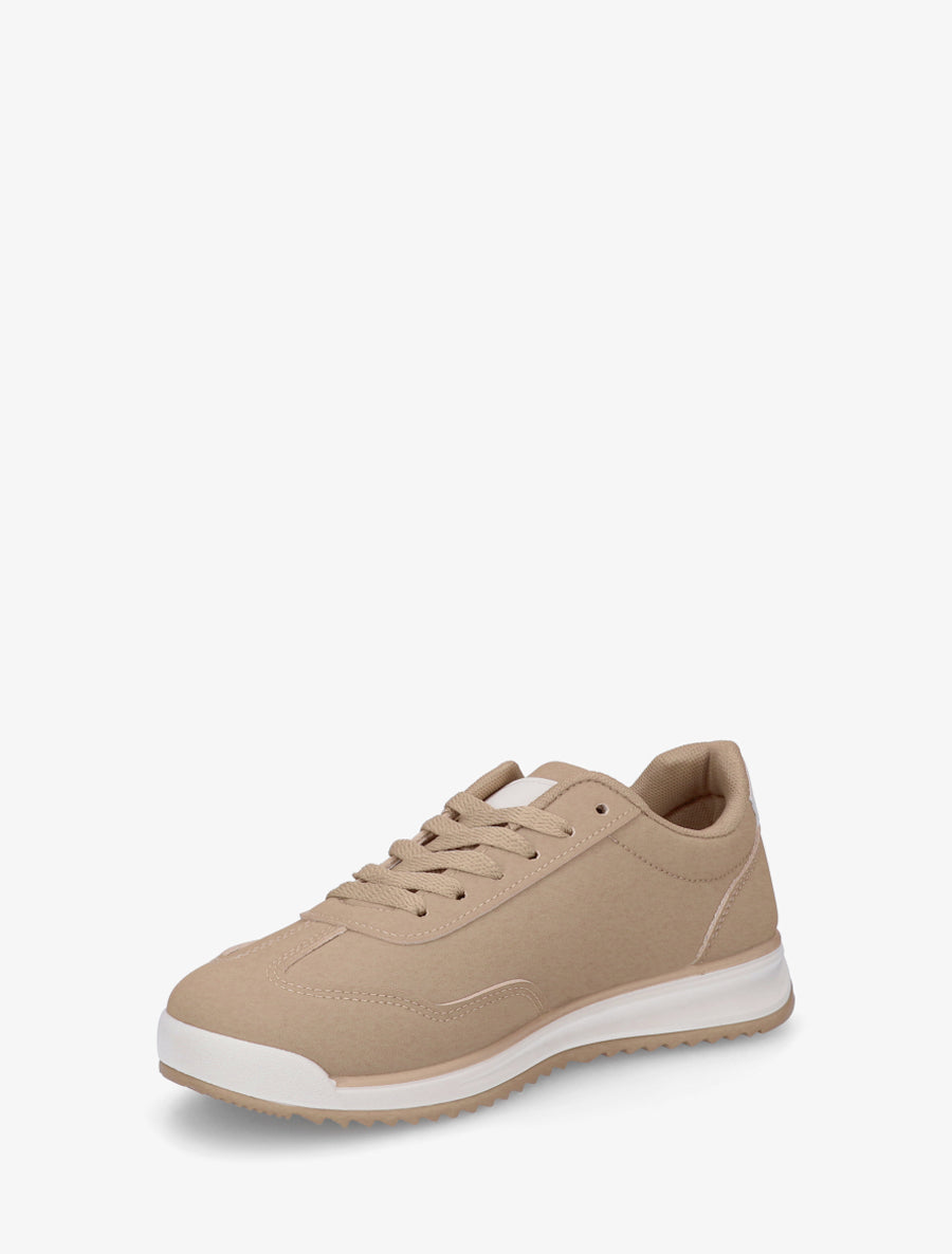 Sneakers à bandes contrastantes - Beige foncé - 3