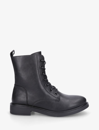 Bottines montantes à lacets - Noir - 1