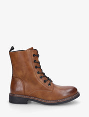 Bottines montantes à lacets - Camel - 1