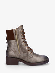 Boots montantes à lacets - Bronze - 1