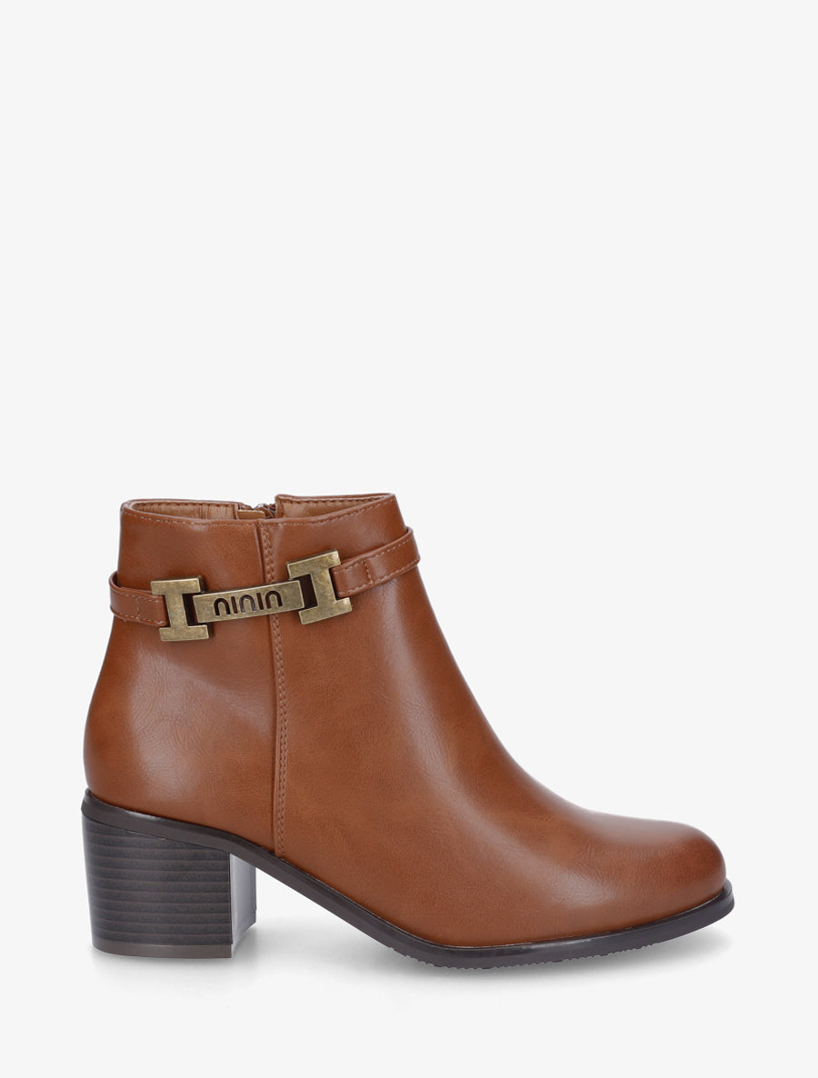 Bottines classiques à boucle - Camel - 1