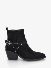 Bottines en suédine style chelsea - Noir - 1