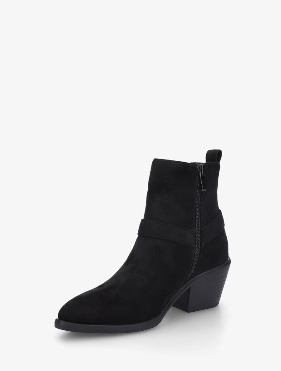 Bottines en suédine style chelsea - Noir - 3