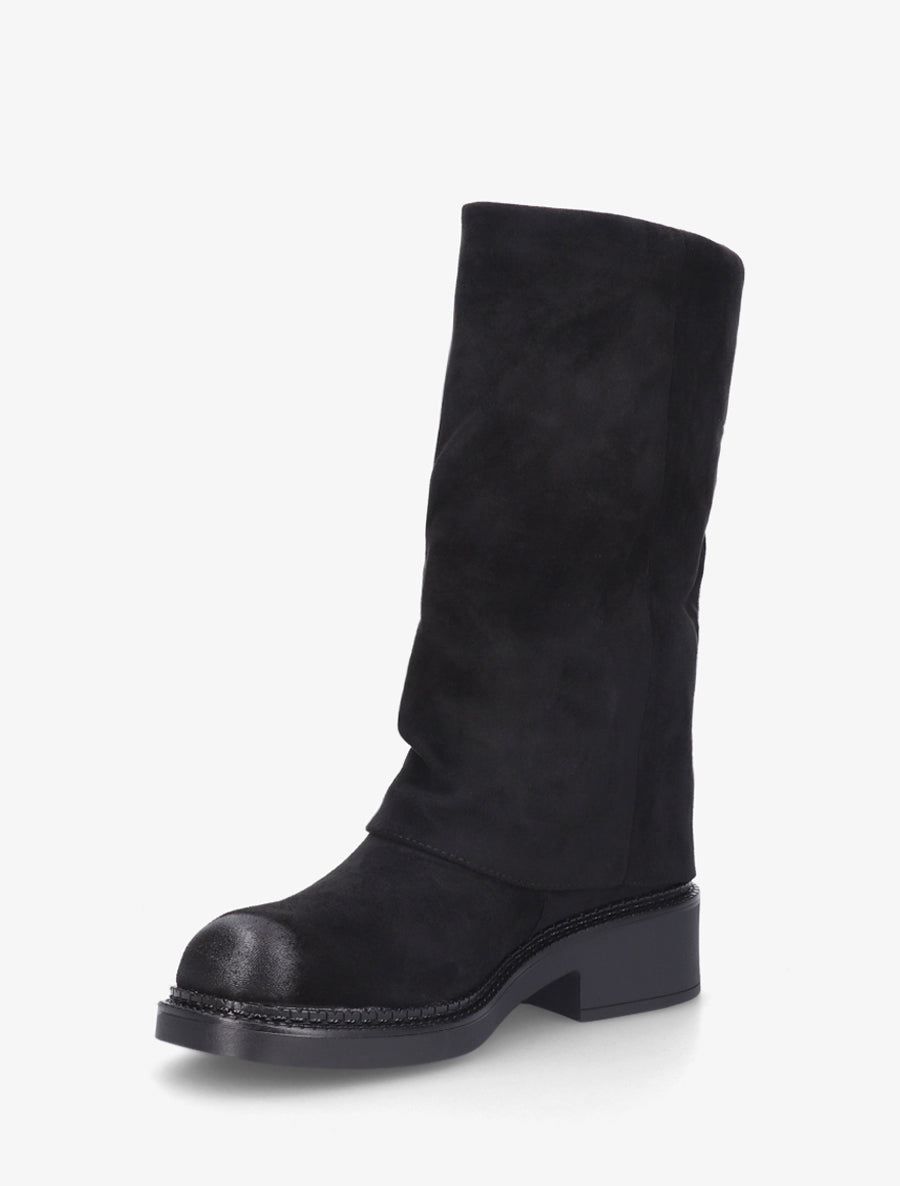 Bottes bimatière à ceinturon - Noir - 3