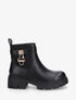 Bottines élastiquées à empiècement cadenas - Noir - 1