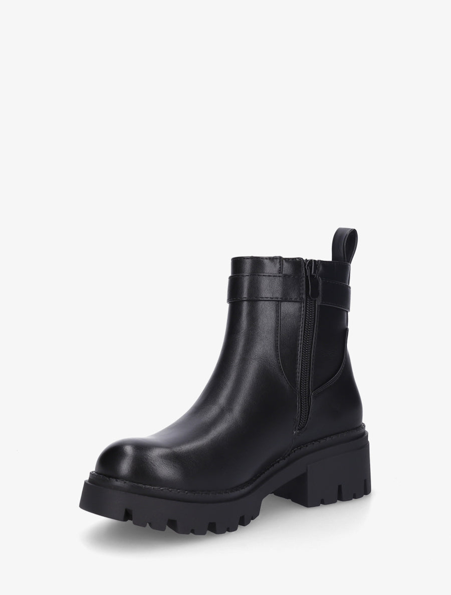 Bottines élastiquées à empiècement cadenas - Noir - 3