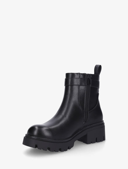 Bottines élastiquées à empiècement cadenas - Noir - 3