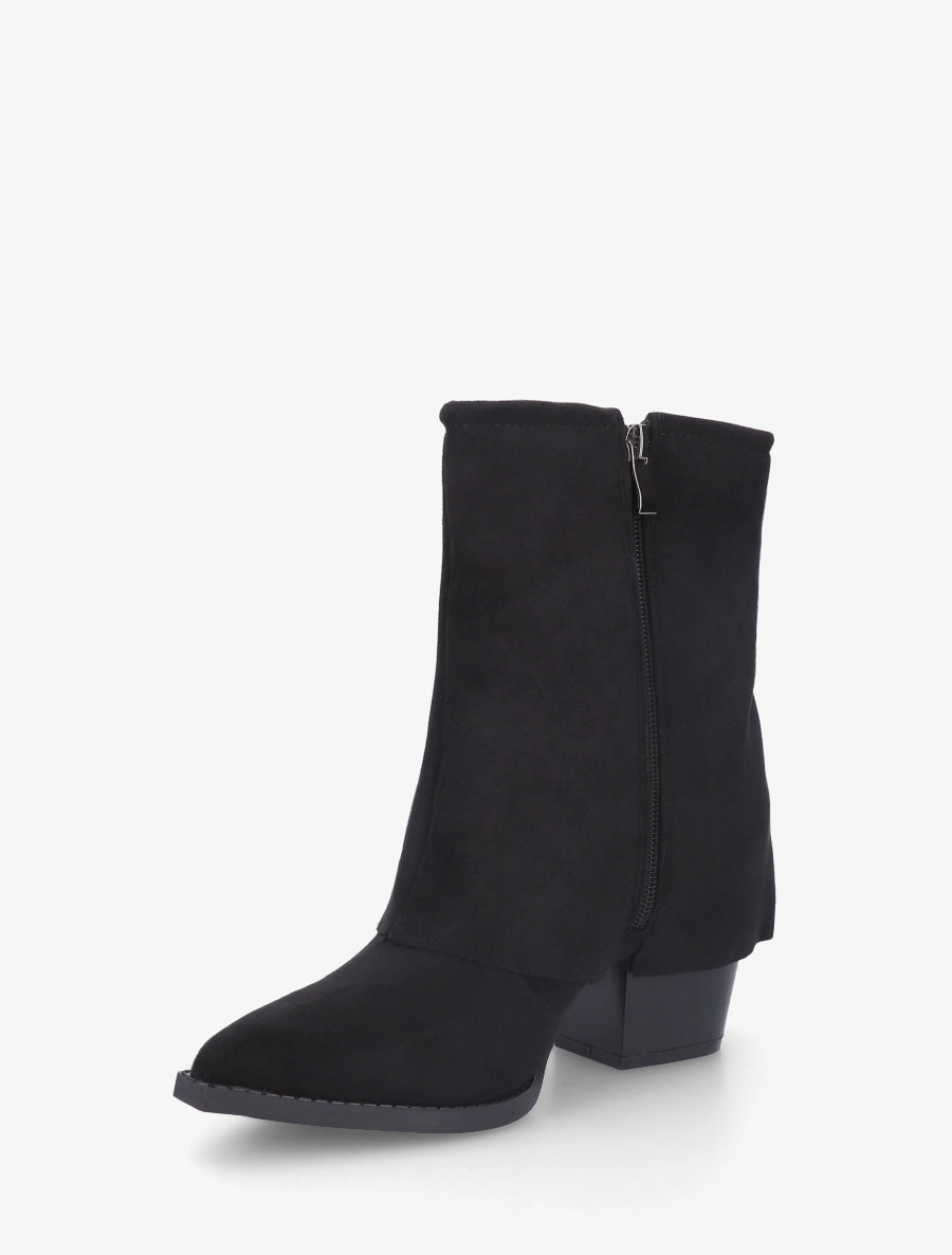 Bottines style santiags à strass - Noir - 3