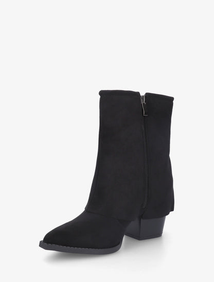 Bottines style santiags à strass - Noir - 3