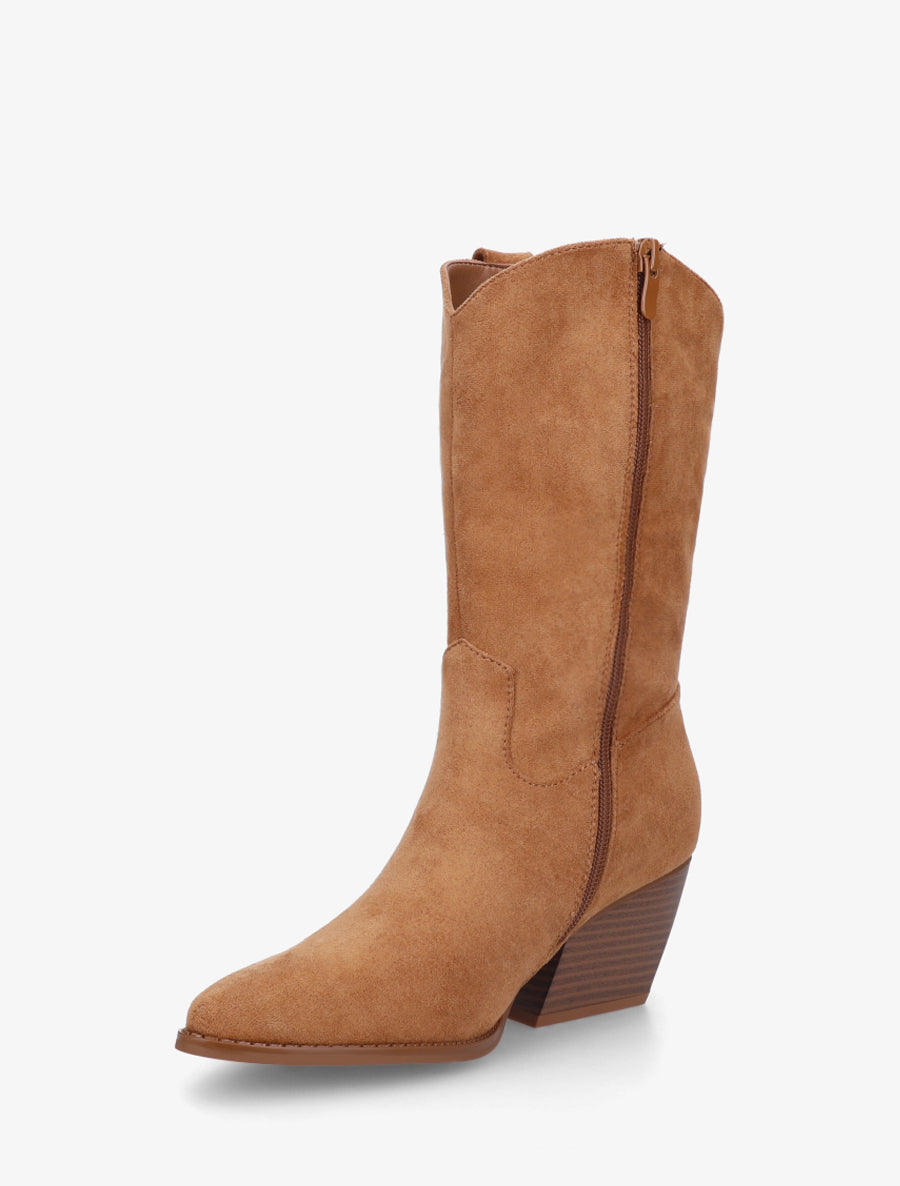 Santiags à franges en suédine - Camel - 3