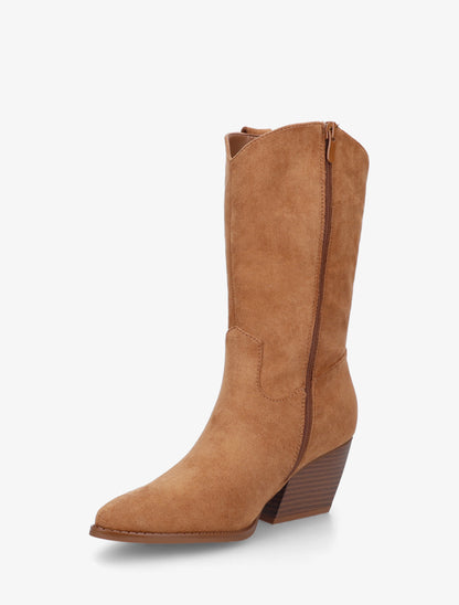 Santiags à franges en suédine - Camel - 3