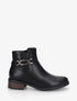 Bottines unies en simili - Noir - 1