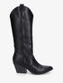 Bottes style santiags en simili - Noir - 1