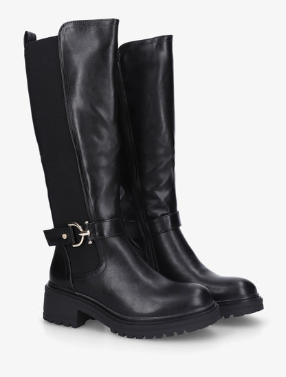 Bottes à boucle et semelle crantée - Noir - 4