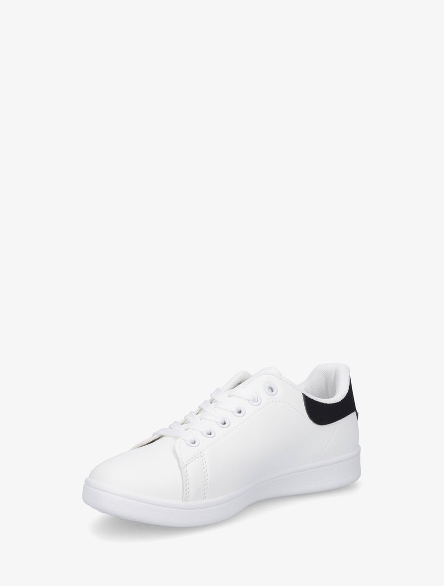 Baskets classiques en simili - Noir/blanc - 3