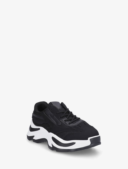 Baskets à semelle chunky - Noir - 2