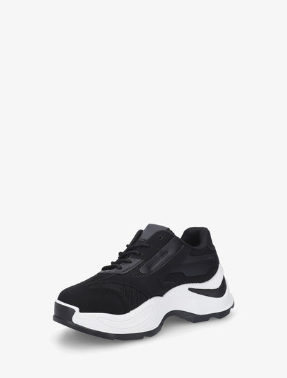 Baskets à semelle chunky - Noir - 3