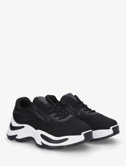 Baskets à semelle chunky - Noir - 4