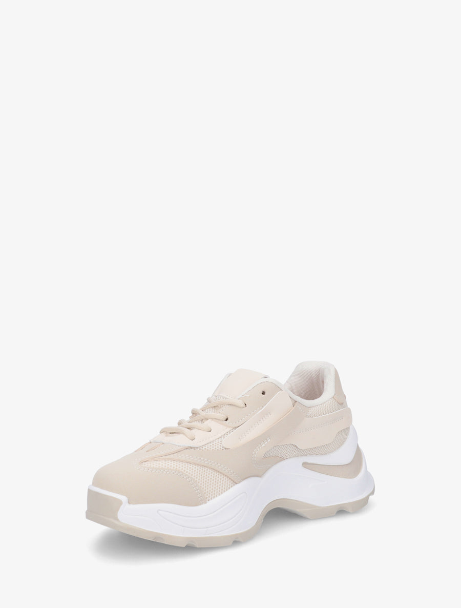Baskets à semelle chunky - Beige - 3