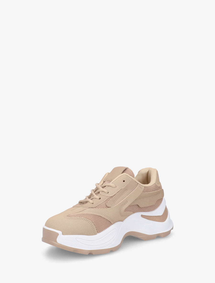 Baskets à semelle chunky - Taupe - 3